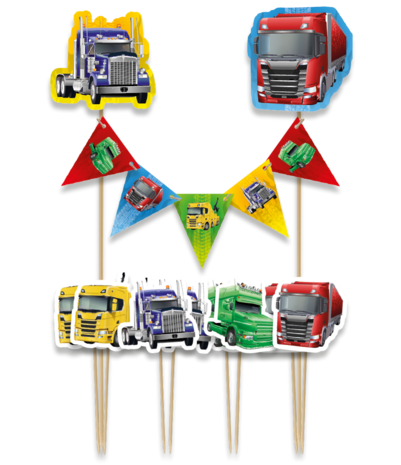 Paper Dreams Trucks Taart Toppers | per stuk Paper Dreams Trucks Taart Toppers | per stuk