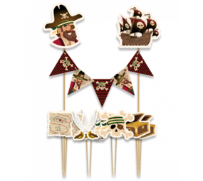 Paper Dreams Toppers de gâteaux pirates | par pièce
