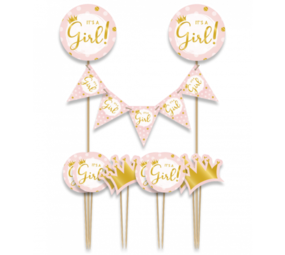 Paper Dreams It's a Girl! Taart Topper | per stuk Paper Dreams It's a Girl! Taart Topper | per stuk