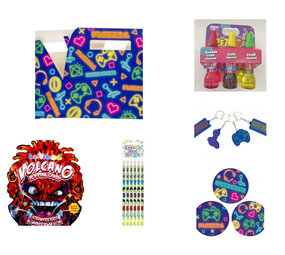 Tuf-Tuf Fertige Neon Gamer  Geschenkboxen 22,5x12x9,5cm | für 6 Kinder Tuf-Tuf Fertige Neon Gamer  Geschenkboxen 22,5x12x9,5cm | für 6 Kinder