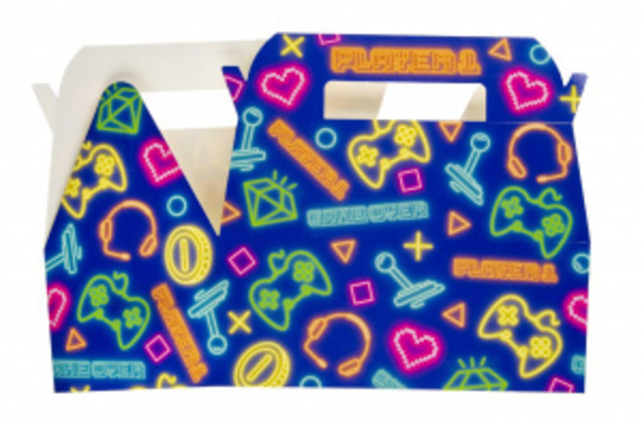 Tuf-Tuf Ready-made Neon Gamer Treat Box 22,5x12x9,5cm | for 6 children Tuf-Tuf Ready-made Neon Gamer Treat Box 22,5x12x9,5cm | for 6 children