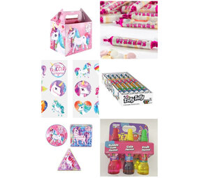 Tuf-Tuf Boîte à friandises Licorne prête à l'emploi 14x9.5x12cm | pour 6 enfants