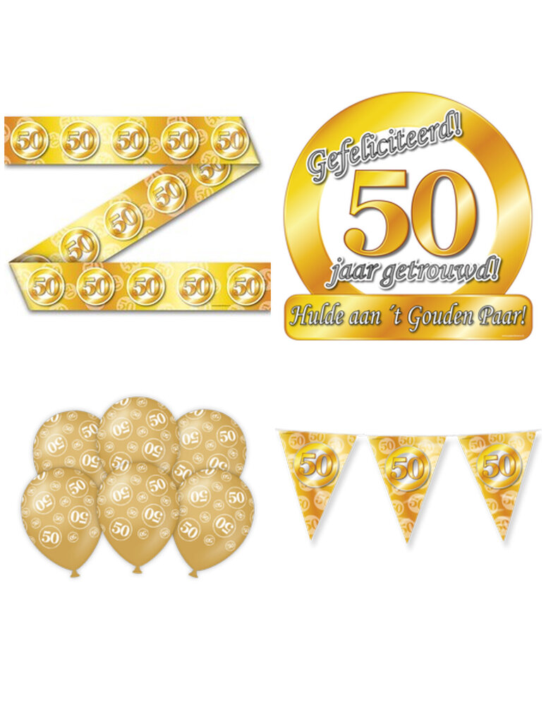 Tuf-Tuf Party-Paket 50 Jahre Ehe | 16-teilig Tuf-Tuf Party-Paket 50 Jahre Ehe | 16-teilig