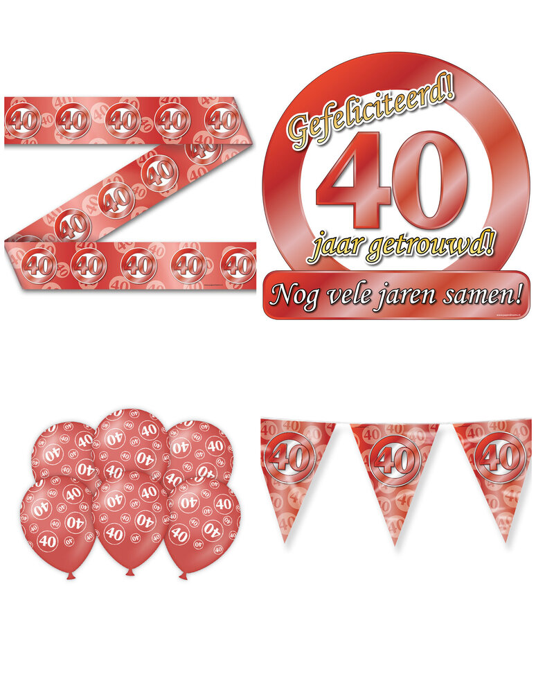 Tuf-Tuf Party package 40 years of marriage | 16 pieces Tuf-Tuf Party package 40 years of marriage | 16 pieces