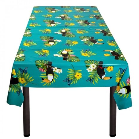 Boland Tafelkleed Hawaii Toekan plastic | 130x180cm Boland Tafelkleed Hawaii Toekan plastic | 130x180cm
