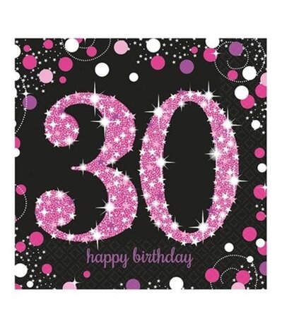 Tuf-Tuf 30 jaar Sparkling Roze Tafeldecoratie Pakket | 34-delig