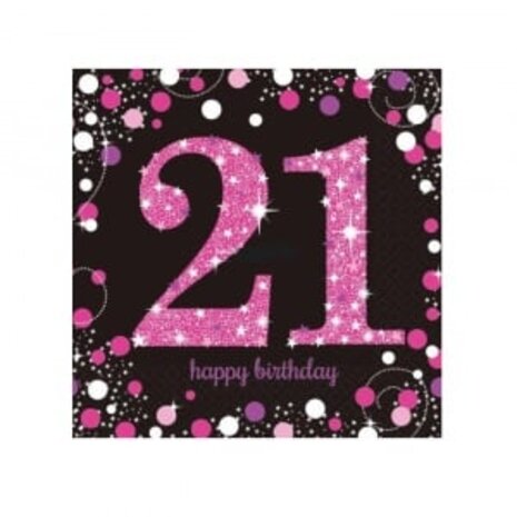 Tuf-Tuf 21 jaar Sparkling Roze Tafeldecoratie Pakket | 34-delig Tuf-Tuf 21 jaar Sparkling Roze Tafeldecoratie Pakket | 34-delig