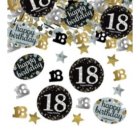 Amscan Konfetti silbergold 18 Jahre