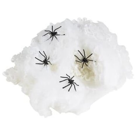 Folat Spider web blanc avec 6 araignées | 20grammes