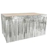 Boland Table skirt Metallic Silver 74x300cm | per piece Boland Table skirt Metallic Silver 74x300cm | per piece