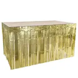 Boland Jupe de table Or Métallisé 74x300cm | par pièce Boland Jupe de table Or Métallisé 74x300cm | par pièce