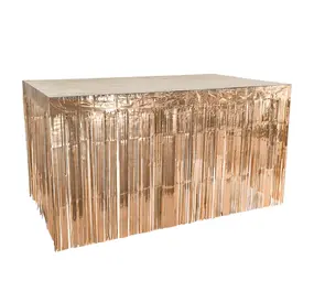Boland Table skirt Metallic Rose Gold 74x300cm | per piece Boland Table skirt Metallic Rose Gold 74x300cm | per piece
