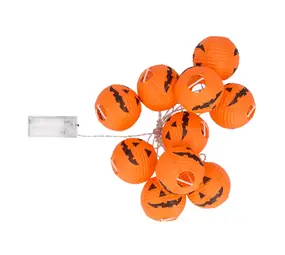 Boland Lampenslinger LED Halloween Pompoenen 185cm | per stuk Boland Lampenslinger LED Halloween Pompoenen 185cm | per stuk