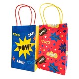 Amscan Superhelden Slogan Uitdeelzakjes 12,7x21,5cm | 8 stuks Amscan Superhelden Slogan Uitdeelzakjes 12,7x21,5cm | 8 stuks