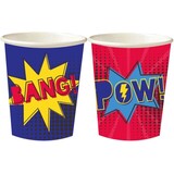 Amscan Superhelden Slogan Bekers 250ml | 8 stuks Amscan Superhelden Slogan Bekers 250ml | 8 stuks