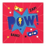 Amscan Superheroes Slogan Napkins 33x33cm | 16 pieces Amscan Superheroes Slogan Napkins 33x33cm | 16 pieces