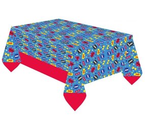 Nappe avec slogan de super-héros 120x180cm | par pièce Nappe avec slogan de super-héros 120x180cm | par pièce