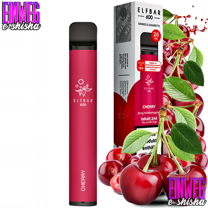 Elf Bar Elf Bar 600 - Cherry - Einweg E-Shisha - 600 Züge - 20 mg Nikotin