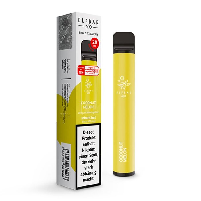 Elf Bar Elf Bar 600 - Coconut Melon - Einweg E-Shisha - 600 Züge - 20 mg Nikotin