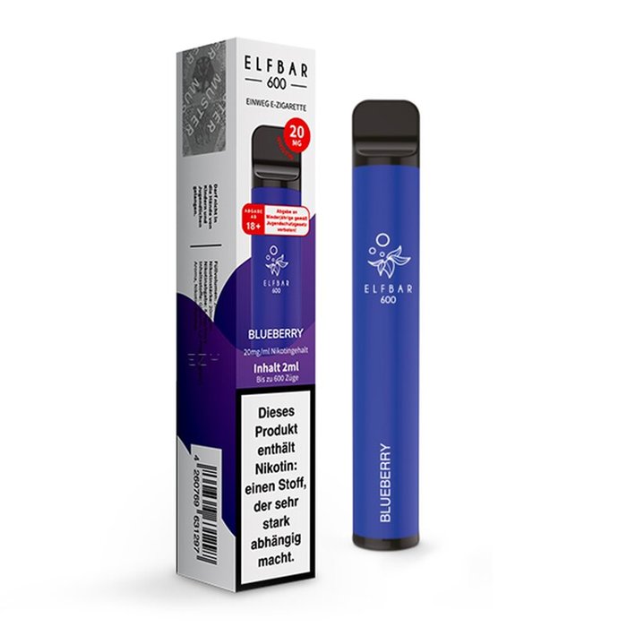 Elf Bar Elf Bar 600 - Blueberry - Einweg E-Shisha - 600 Züge - 20 mg Nikotin