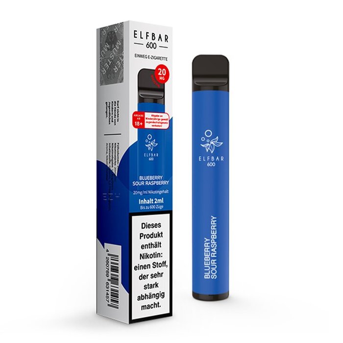 Elf Bar Elf Bar - 600 - Blueberry Sour Raspberry - Einweg E-Shisha - 600 Züge - 20 mg Nikotin