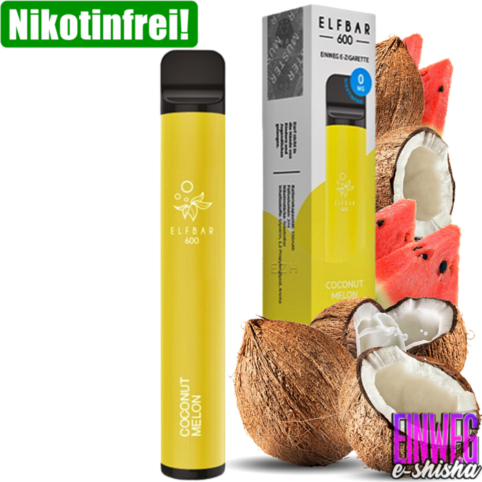 Elf Bar Elf Bar 600 - Coconut Melon - Einweg E-Shisha - 600 Züge - Nikotinfrei