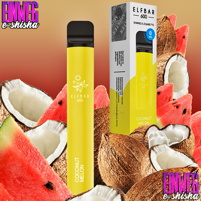Elf Bar Elf Bar 600 - Coconut Melon - Einweg E-Shisha - 600 Züge - Nikotinfrei