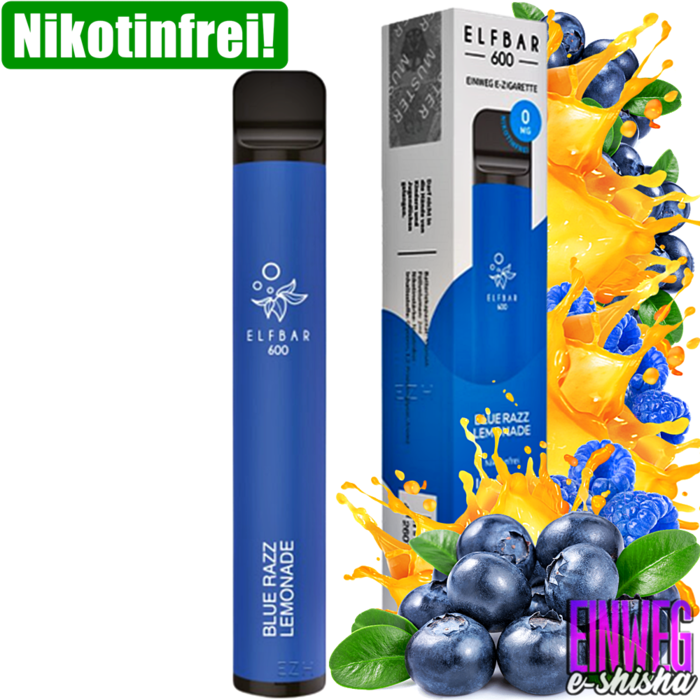 Elf Bar Elf Bar 600 - Blue Razz Lemonade - Einweg E-Shisha - 600 Züge - Nikotinfrei