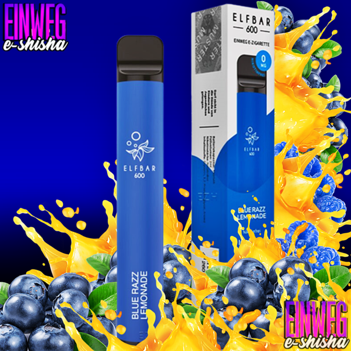 Elf Bar Elf Bar 600 - Blue Razz Lemonade - Einweg E-Shisha - 600 Züge - Nikotinfrei