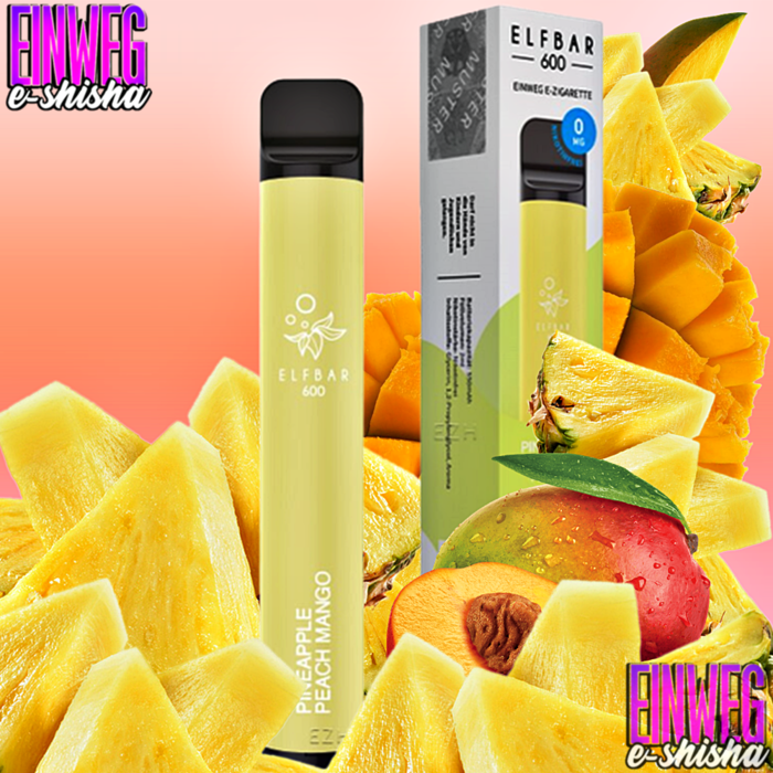 Elf Bar Elf Bar 600 - Pineapple Peach Mango - Einweg E-Shisha - 600 Züge - Nikotinfrei