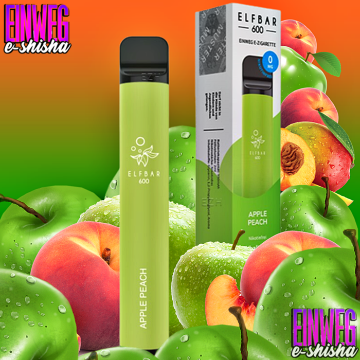 Elf Bar Elf Bar - 600 - Apple Peach - Einweg E-Shisha - 600 Züge - Nikotinfrei
