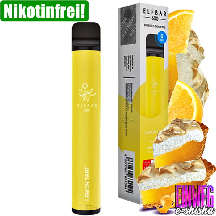 Elf Bar Elf Bar - 600 - Lemon Tart - Einweg E-Shisha - 600 Züge - Nikotinfrei