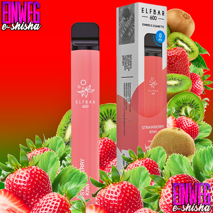 Elf Bar Elf Bar - 600 - Strawberry Kiwi - Einweg E-Shisha - 600 Züge - Nikotinfrei