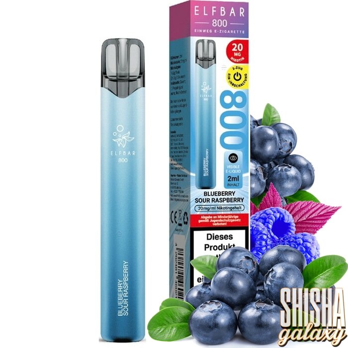 Elf Bar Elfbar 800 - Blueberry Sour Raspberry - Einweg E-Shisha - 800 Züge / Nikotin 20 mg