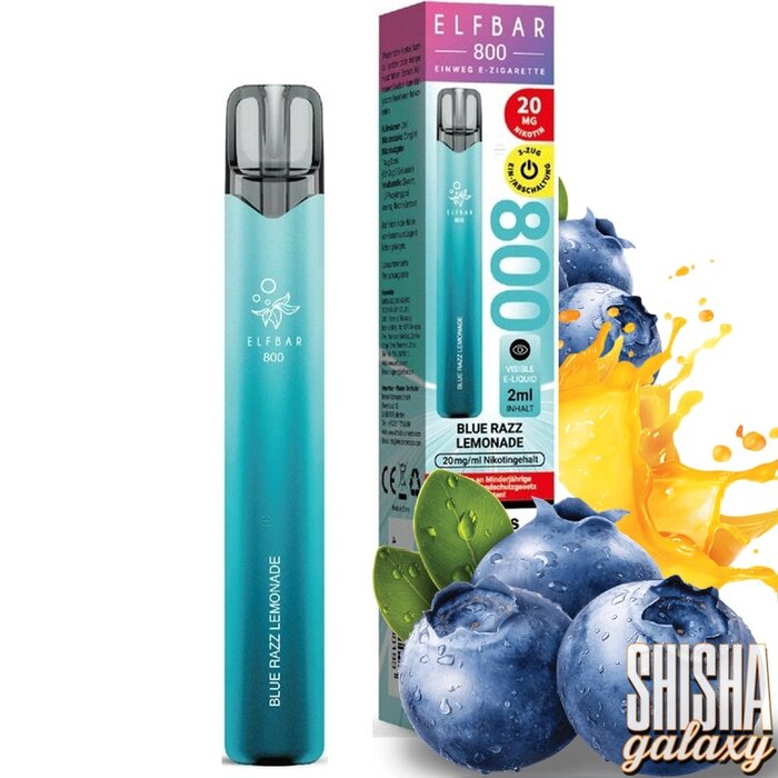 Elf Bar Elfbar 800 - Blue Razz Lemonde - Einweg E-Shisha - 800 Züge / Nikotin 20 mg