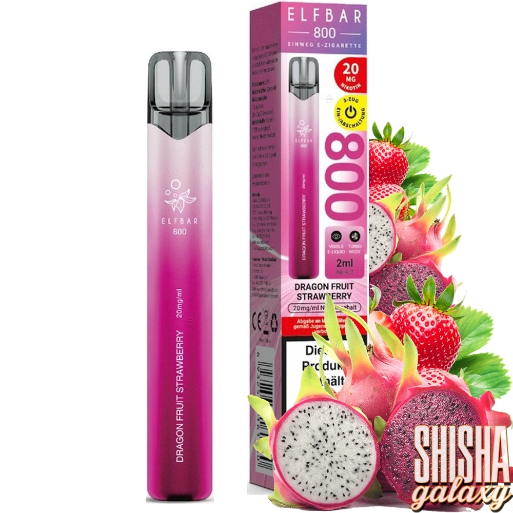 Elf Bar Elfbar 800 - Dragon Fruit Strawberry - Einweg E-Shisha - 800 Züge / Nikotin 20 mg