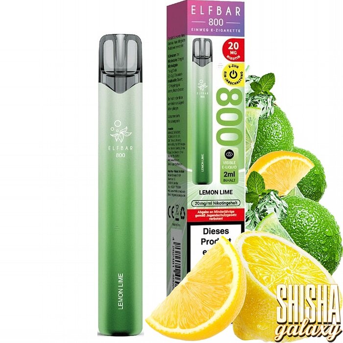 Elf Bar Elfbar 800 - Lemon Lime - Einweg E-Shisha - 800 Züge / Nikotin 20 mg