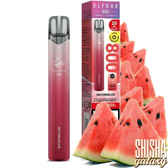 Elf Bar Elfbar 800 - Watermelon - Einweg E-Shisha - 800 Züge / Nikotin 20 mg