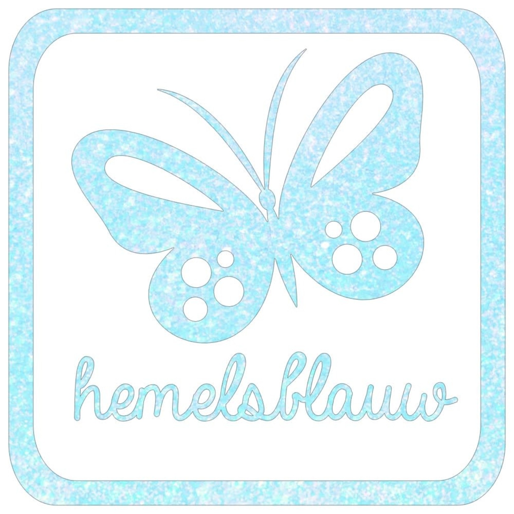 Holographic H0051 sky blue  30x50cm