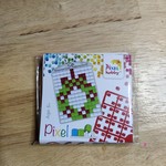 Pixel sleutelhanger kerstkrans