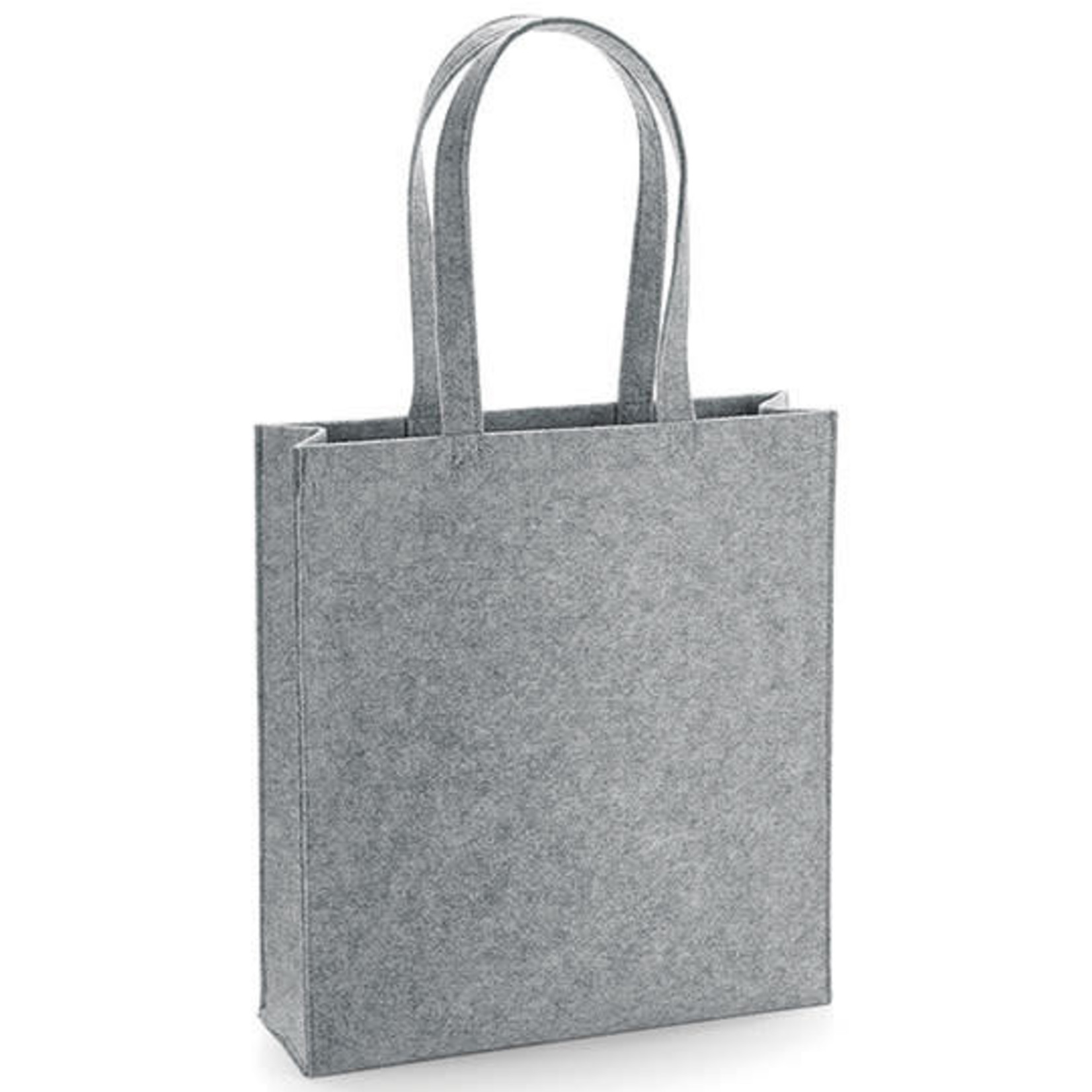 Vilten shopper grey melange rechthoekig