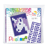 pixel sleutelhanger unicorn paars