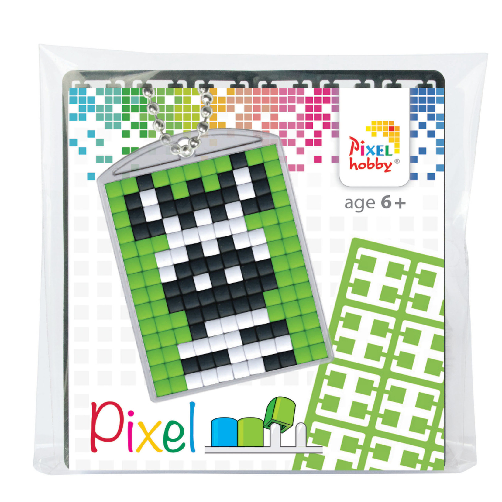 pixel sleutelhanger zebra