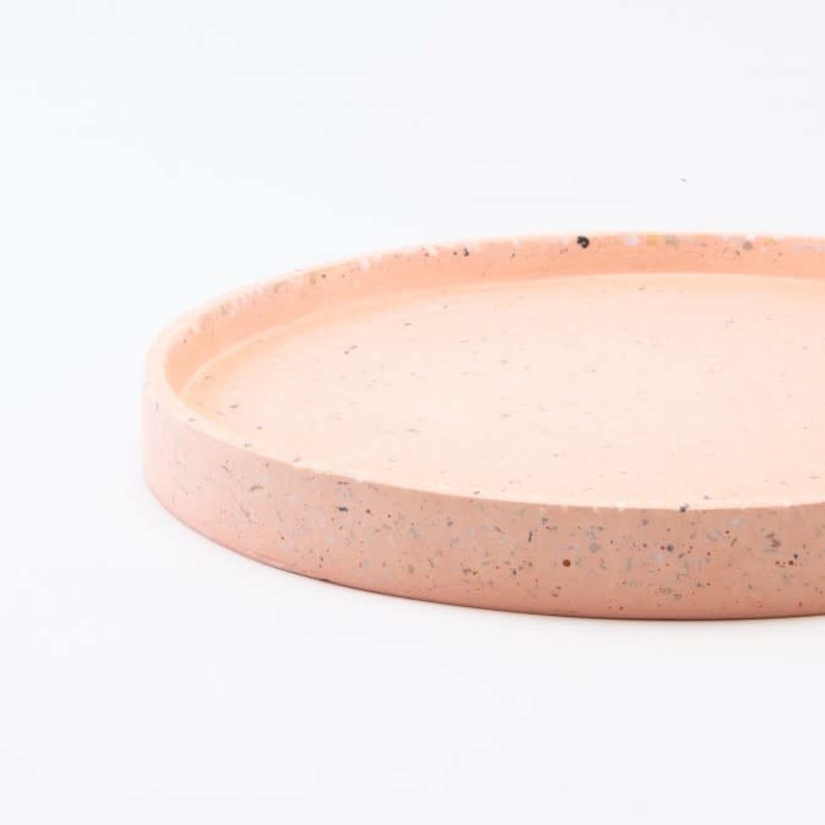 Terrazzo dienblad rond blush