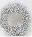 Weißer Flachs-Kranz | Kranz aus getrocknetem Flachs | Durchmesser 40 Zentimeter