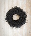 Schwarzer Flachs-Kranz | Durchmesser 40 Zentimeter