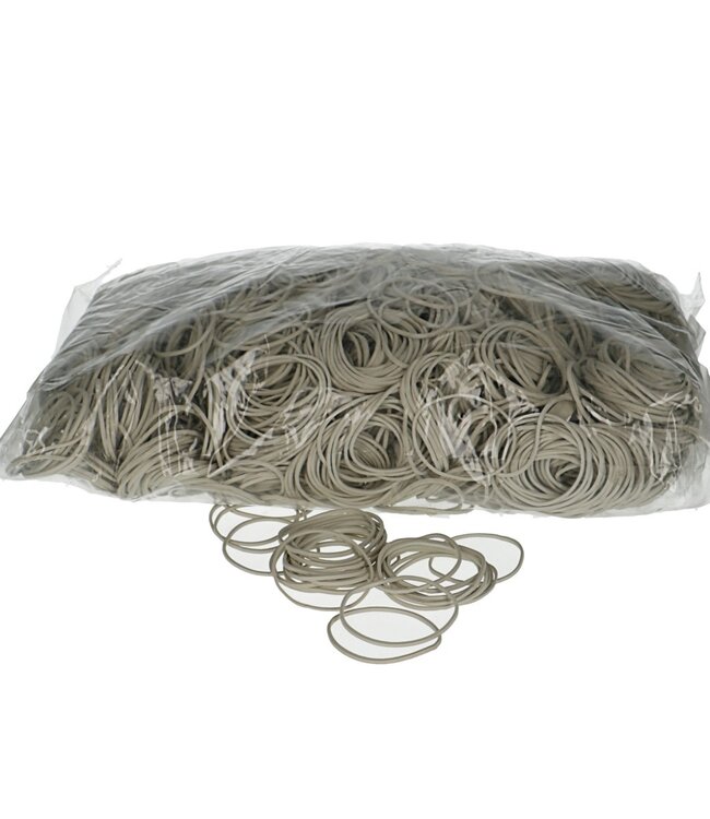 Bag of white rubber bands | Diameter 40 mm | Thickness 1.5 mm | Per kilogram