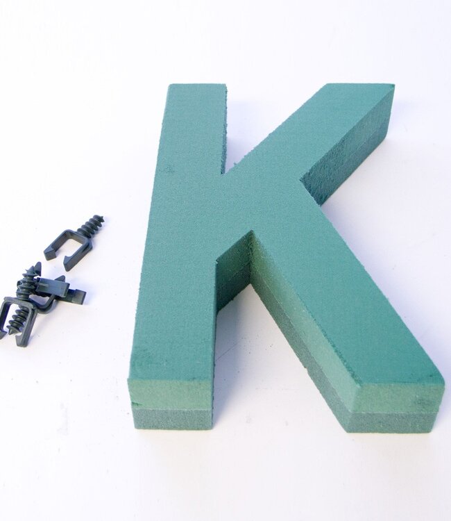 Groene Oasis Letter K 31 centimeter | Per stuk te bestellen