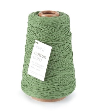 Green thread Cotton Cord 2mm | Length 500 meters (x1)