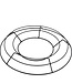 Zwarte Ijzeren ring basis diameter 30 centimeter (x5)